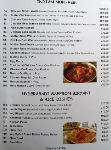 Mayur Restaurant menu 