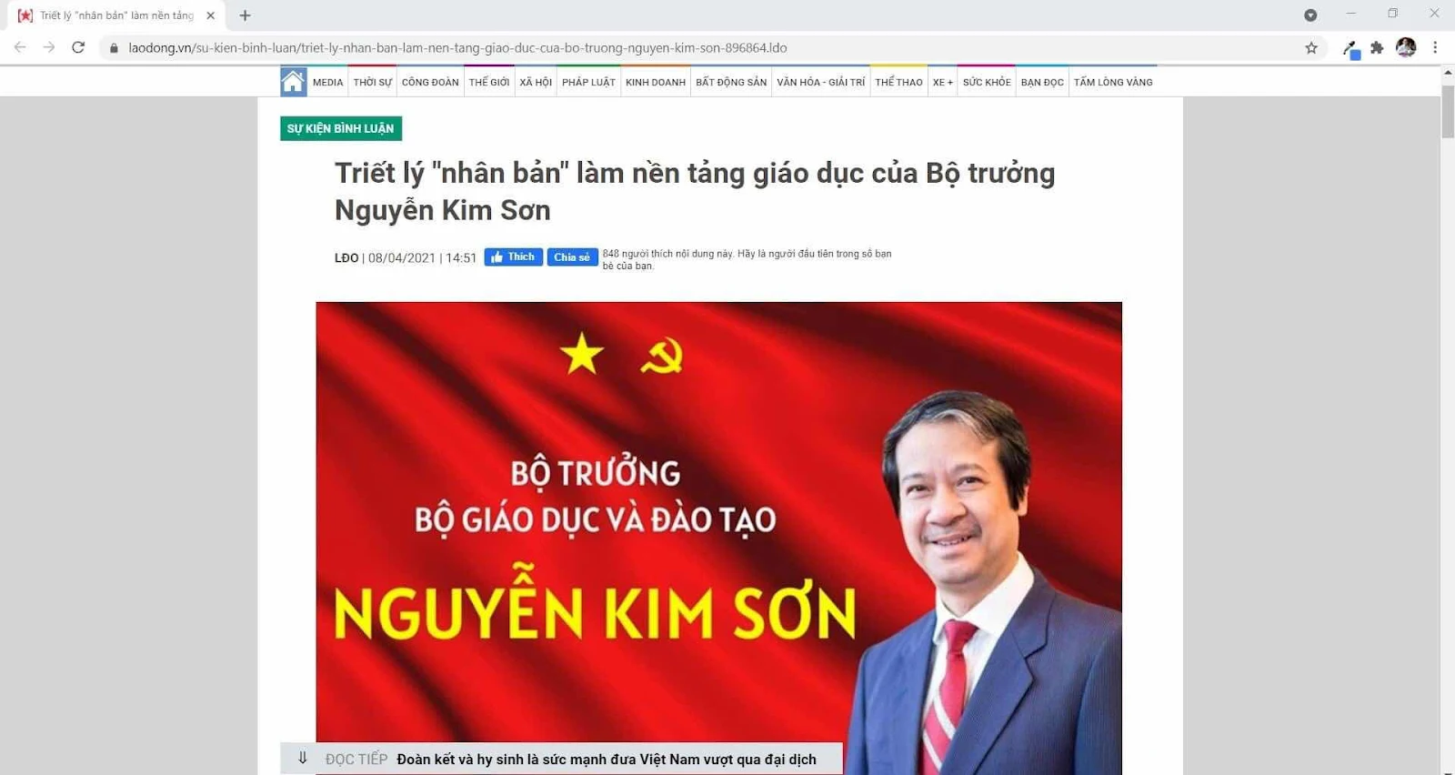 Về tại sao triết lý nhân bản của Bộ Trưởng Bộ Giáo Dục Nguyễn Kim Sơn chỉ là lời nói suông ? 