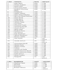 Aggarwal Sweets & Snacks menu 1