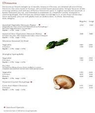 Mainland China menu 1