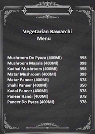 Vegetarian Bawarchi menu 1