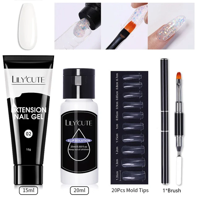 Title 9, 15ml Gel Set za Nadogradnju Noktiju Soak Off UV...
