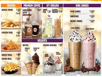 Burger King menu 