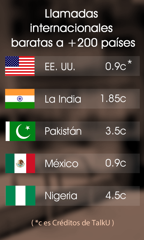   TalkU Llamadas y Mensajes Gratis: captura de pantalla 