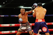 Sivenathi Nontshinga and Regie Suganob square off at the ICC in East London last year.