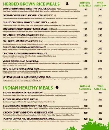 Greenz menu 