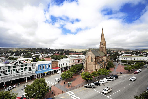 The Cathedral of St Michael and St George sits at the top of Makhanda's High Street.