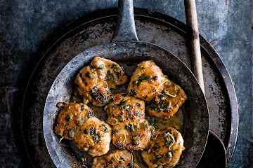 Chicken Marsala with lemon, caper and caramelised butter sauce