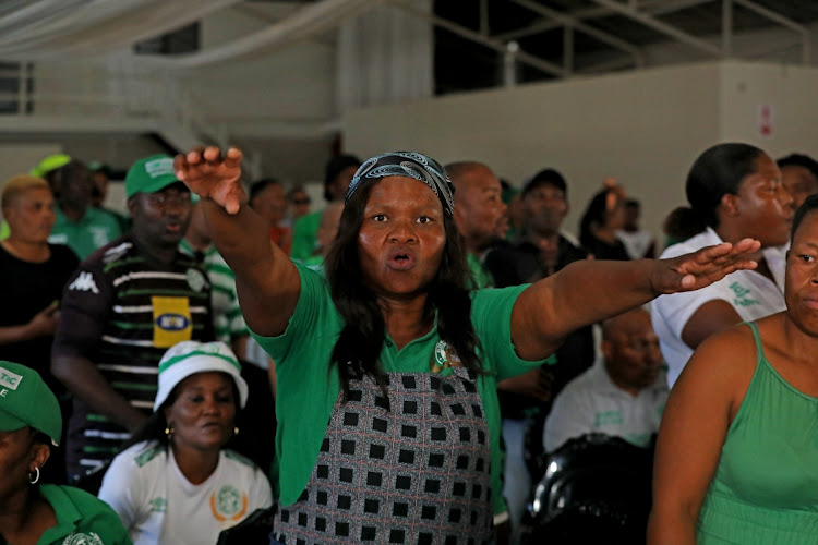 Residents of Hamilton in Bloemfontein attend Katlego Bereng's memorial service on May 4 2023.