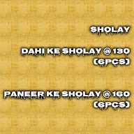 Sholay menu 4