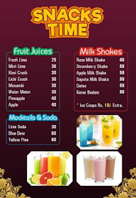 Snacks Time menu 1