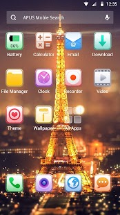 Glass theme for APUS Screenshots 1