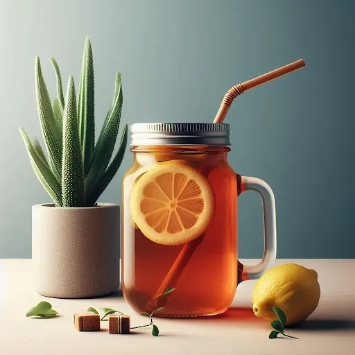 Hot Lemon Tea [450 Ml, Mason Jar]
