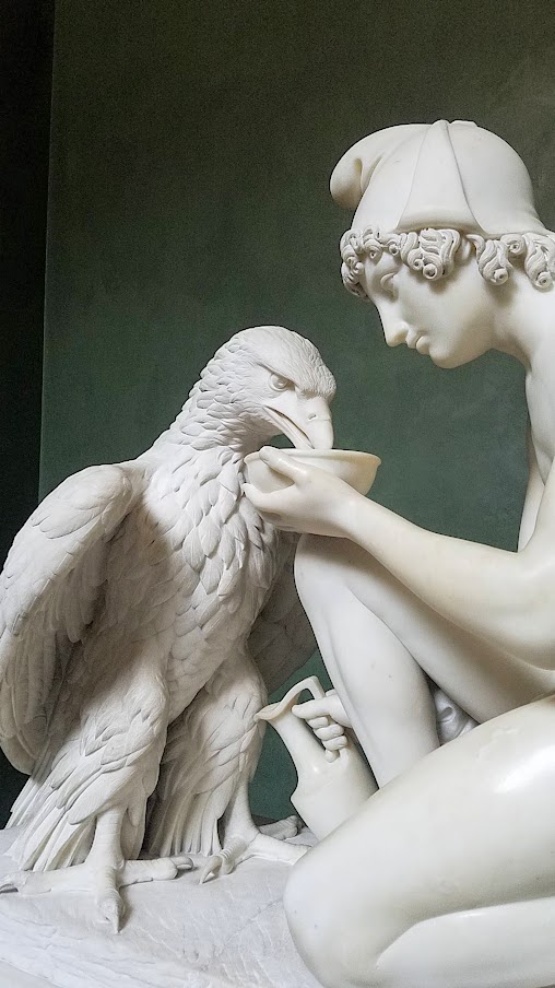 Bertel Thorvaldensen's Museum, Ganymede with Jupiter's eagle giving him a sip of the elixir of immortality at Bertel Thorvaldensen's Museum, Copenhagen