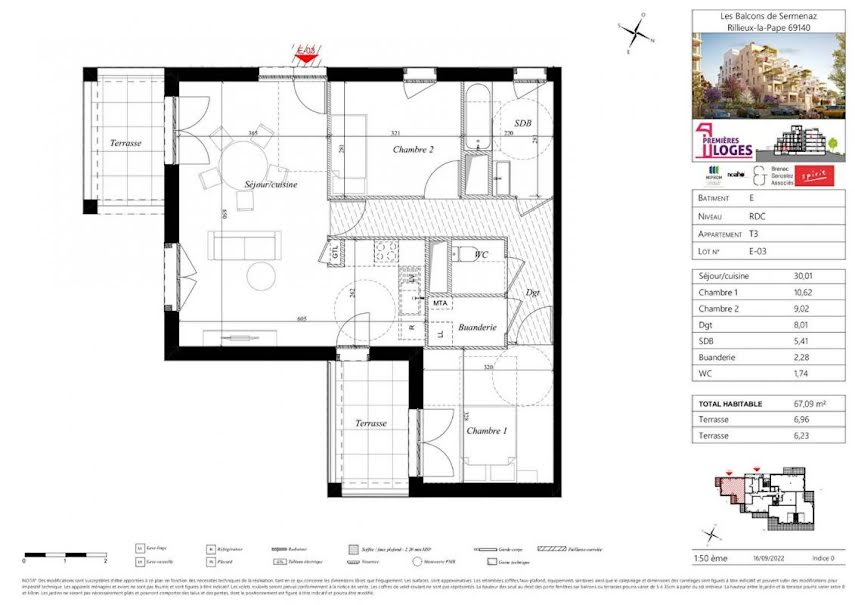 Vente maison 3 pièces 67.47 m² à Rillieux-la-Pape (69140), 232 000 €