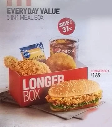 KFC menu 