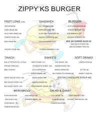 Zippy'ks Burger menu 1