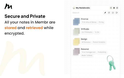 Membr: Effortless & Secure Note-taking