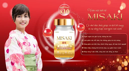 Viên Tăng nội tiết tố nữ Misaki Nhật Bản FUJINA 60 viên/lọ HSD 12.2024