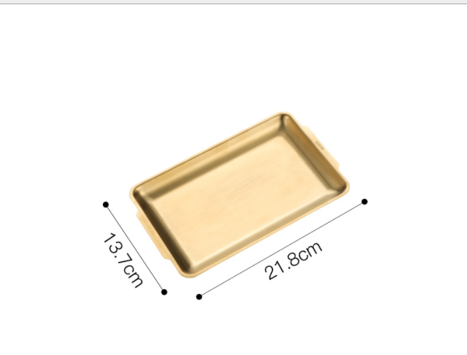 Thickened 304 Stainless Steel Rectangular Korean Barbecue Plate, Storage Tray. Durable and perfect for grilling, serving
