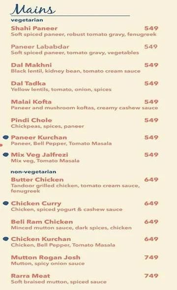 Gola Sizzlers - Naresh Gola Group menu 