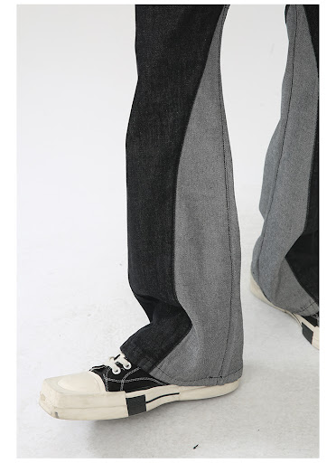Title 3, Mens spliced leg length flared jeans offer a m...