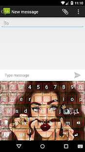 Lovely Girly M Keyboard Theme - náhled