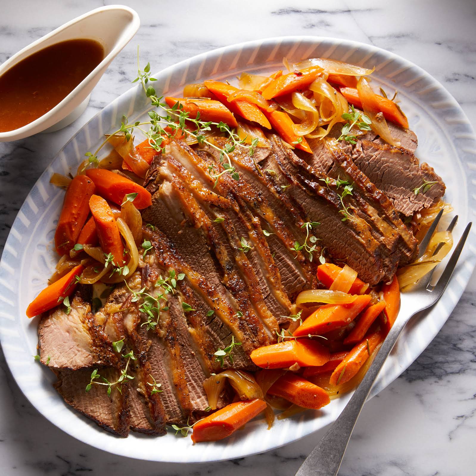 Slow Cooker Red Wine Beef Brisket - The Magical Slow Cooker