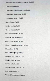 Saffron Bakery menu 1