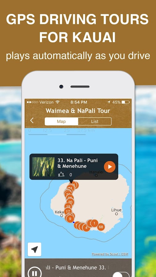 kauai driving tour app