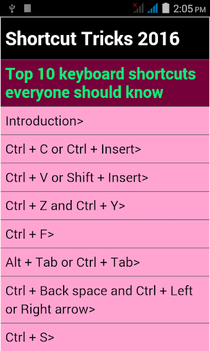 Shortcut tricks 2016