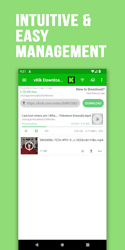 Screenshot Video Downloader for Kick