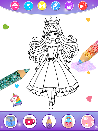 Princess Coloring Book & Games screenshot #2