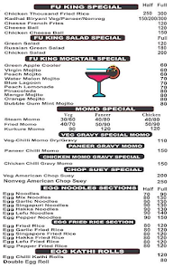 Fu King Desi Chinese menu 3