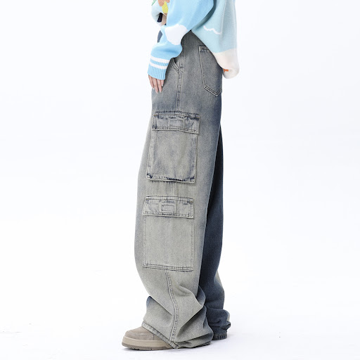 Title 5, Mens Design Loose Cool Multi-pocket Contrast C...