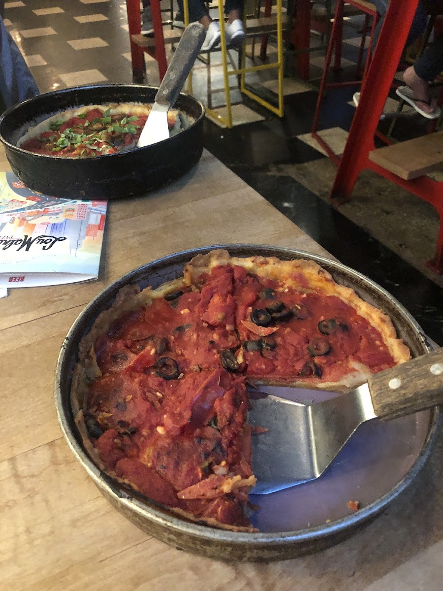 Gluten-Free Deep Dish Pizza at Lou Malnati's Pizzeria