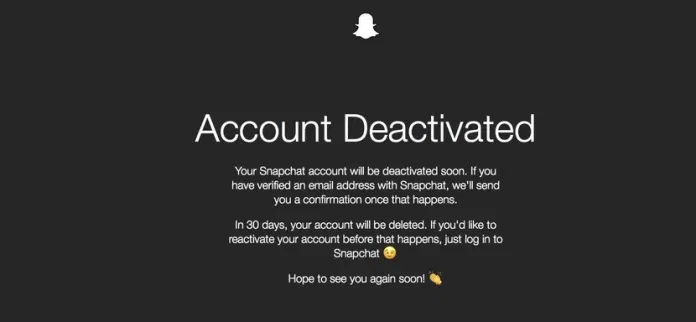 account deactivated snapchat
