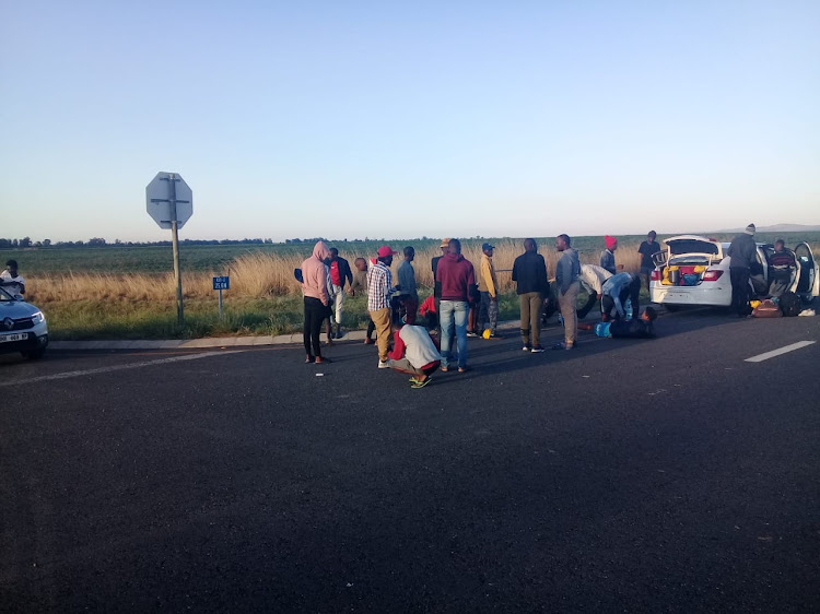 Student activists during their walk from KwaZulu-Natal to Pretoria.