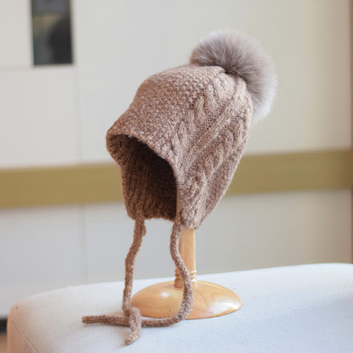 Title 6, Cute Braid Woolen Cap for Women, warm and cozy....