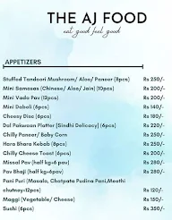 The AJ Foods menu 2