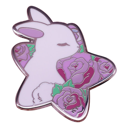 Title 2, Beautiful Flower Rabbit Brooch Cute Animal Badg...