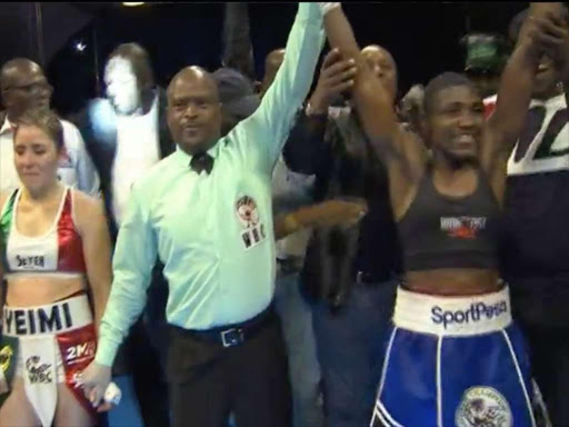 Fatuma Zarika declared winner after the WBC battle at KICC. COURTESY