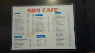 SRH Cafe menu 3