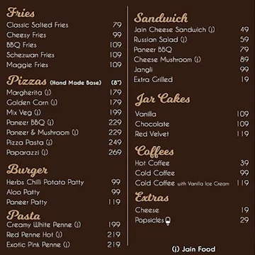 Perfect Fusion Cafe menu 