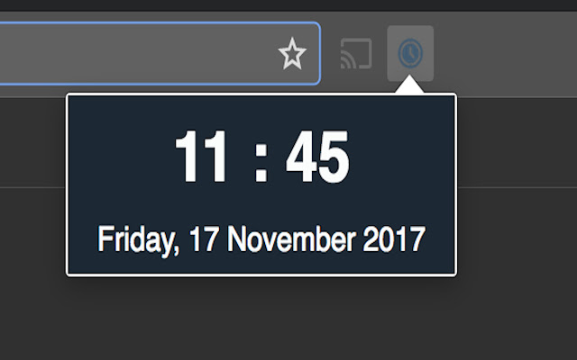 Current date and time. chrome extension