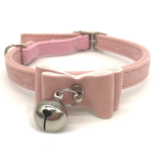 Title 4, Cat collar with bell and bow, a stylish and saf...