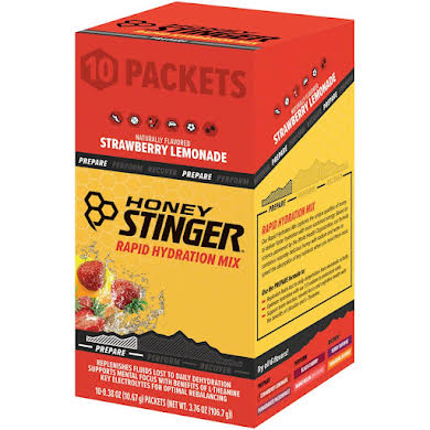 Honey Stinger Rapid Hydration Drink Mix - Prepare Strawberry Lemonade Box of 10