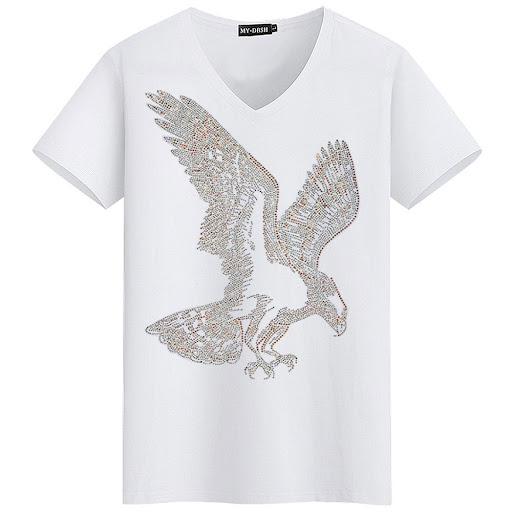 Title 8, Eagle Hot Rhinestone Plus Size Cotton Stretch S...