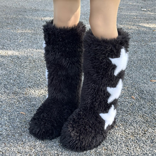 Title 13, European and American flat heel high-top warm w...