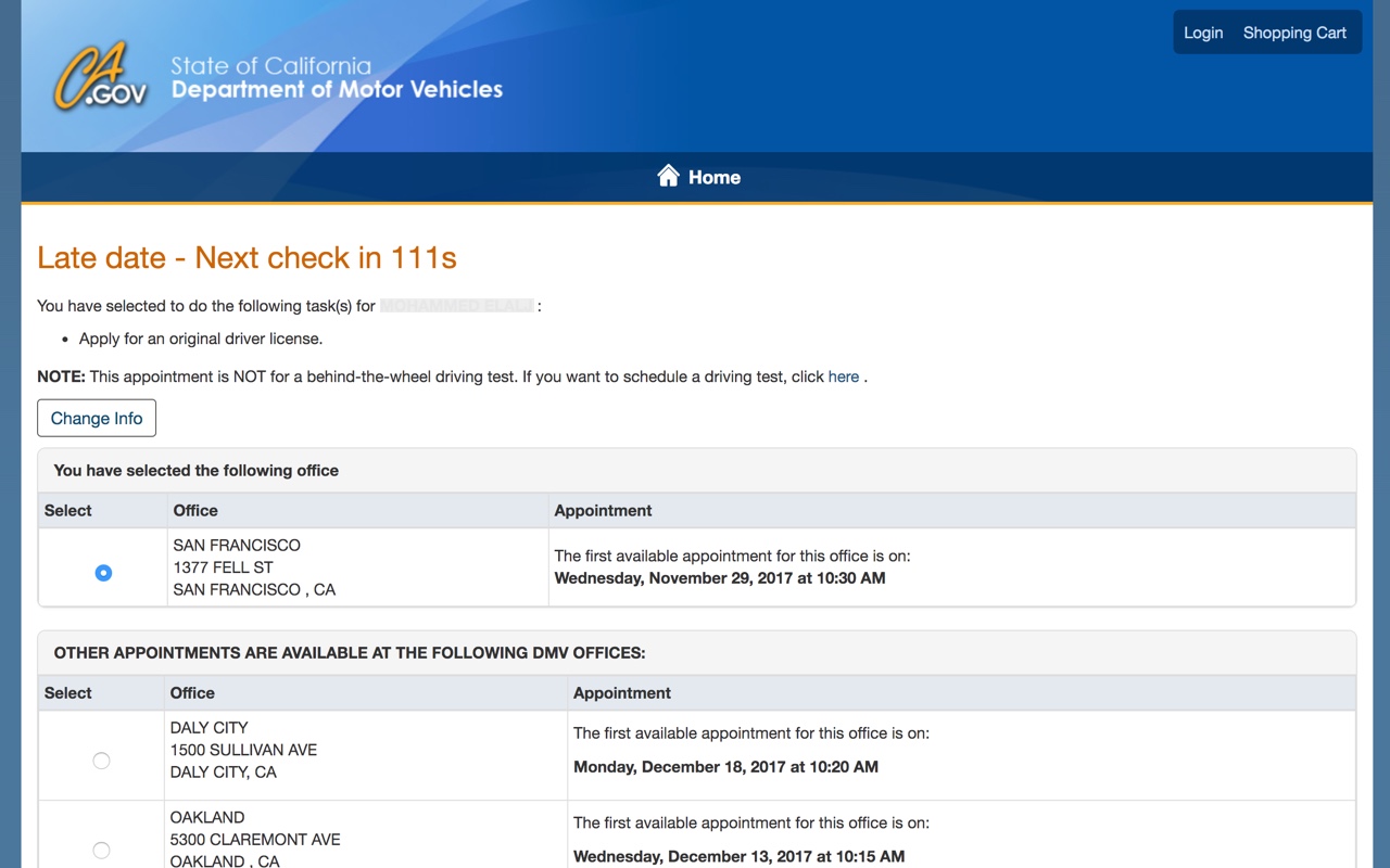 DMV Appointement Checker Preview image 5